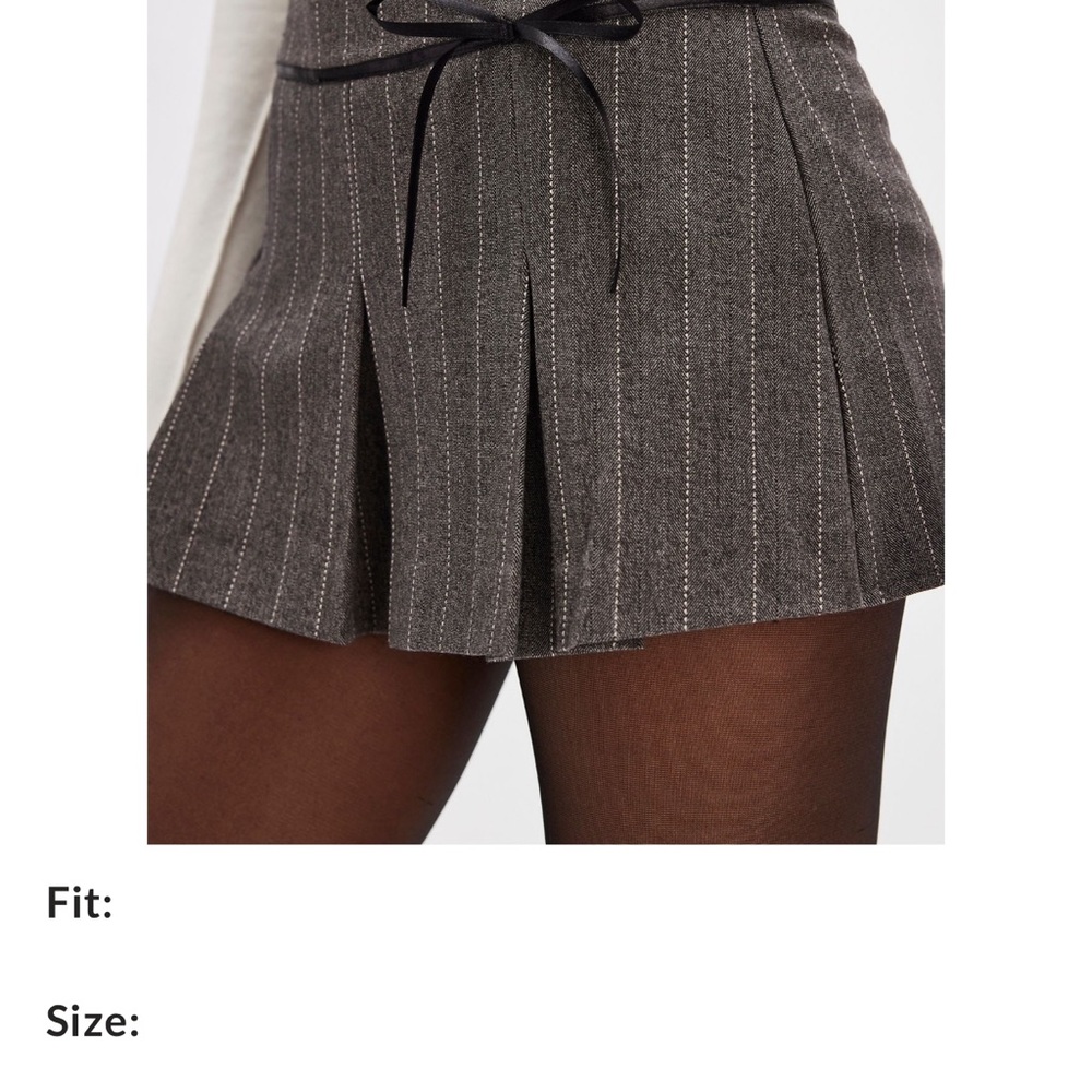 Free People Houston Pinstripe Pleated Skort